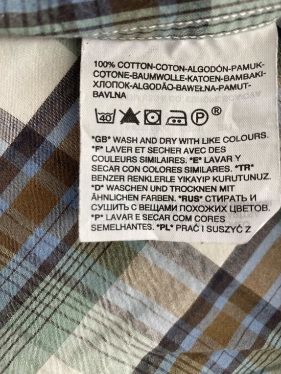 LEVI STRAUSS & CO ΠΟΥΚΑΜΙΣΟ ΚΟΝΤΟΜΑΝΙΚΟ VINTAGE ΚΑΡΟ ΠΡΑΣΙΝΟ/ΜΠΛΕ ΓΥΝΑΙΚΕΙΟ M