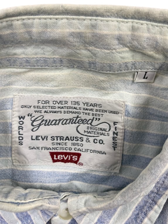 LEVI STRAUSS & CO Shirt Vintage Striped Blue Men's L