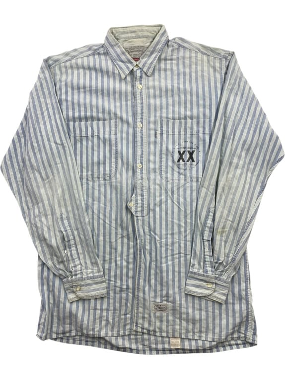 LEVI STRAUSS & CO Shirt Vintage Striped Blue Men's L
