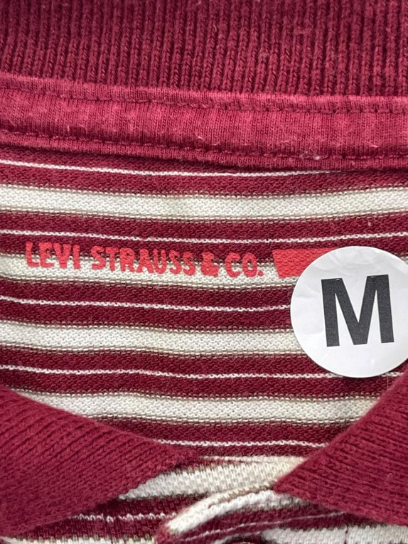 LEVI STRAUSS AND CO POLO SHIRT CLASSIC BURGUNDY MENS PRE OWNED M