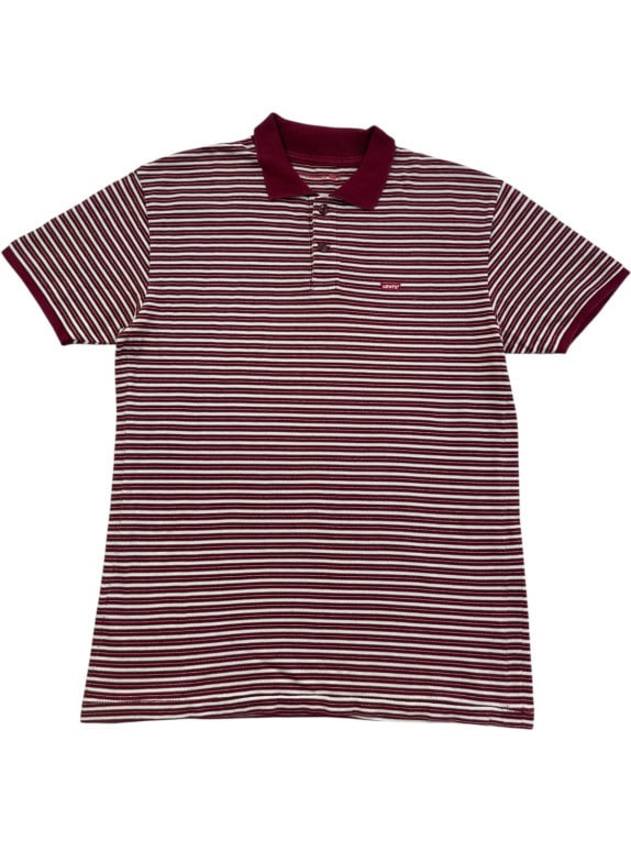 LEVI STRAUSS AND CO POLO SHIRT CLASSIC BURGUNDY MENS PRE OWNED M