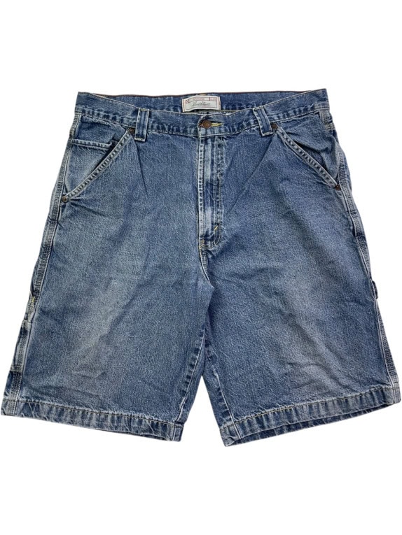 LEVI STRAUSS SIGNATURE CARPENTER ΤΖΙΝ ΒΕΡΜΟΥΔΑ WORKWEAR WASHED BLUE ΑΝΤΡΙΚΟ PRE OWNED L