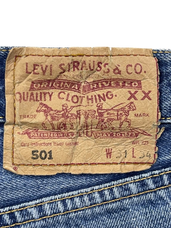 LEVI'S 501 DENIM BERMUDA SHORTS CUT-OFF ΜΠΛΕ UNISEX S