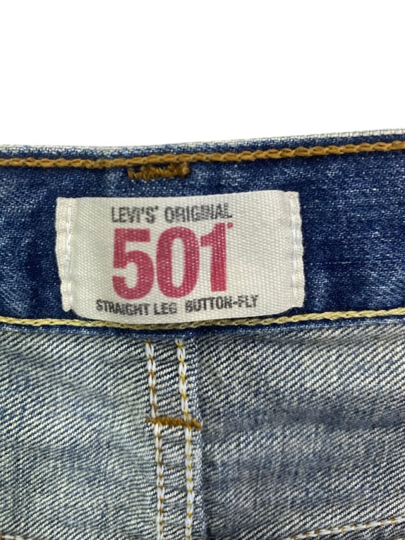 LEVI\'S 501 Bermuda jeans vintage con bottoni blu unisex L