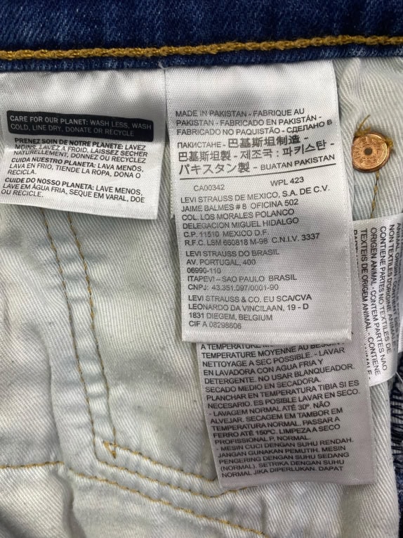 LEVI'S 502 TZIN ΒΕΡΜΟΥΔΑ VINTAGE ΜΕ ΞΕΦΤΙΑ ΜΠΛΕ UNISEX L
