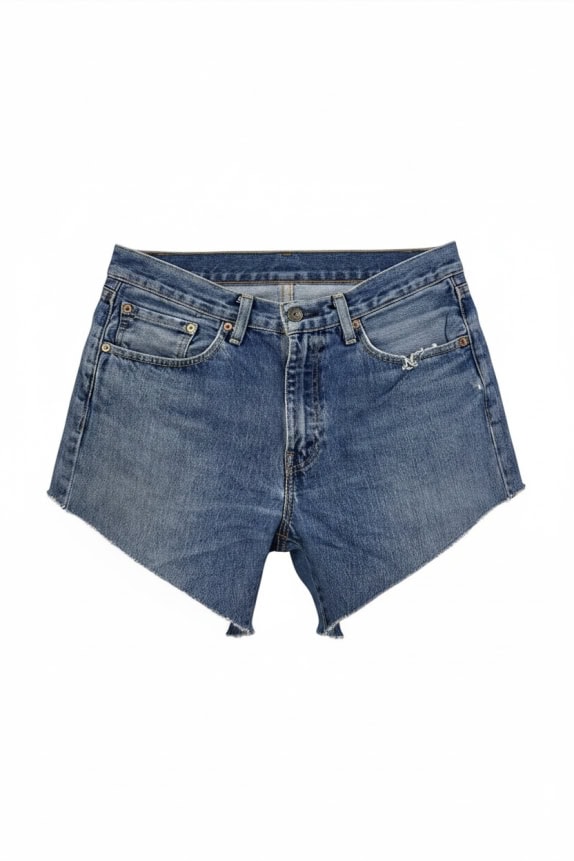 LEVI\'S 505 pantaloncini in denim cut-off blu unisex M