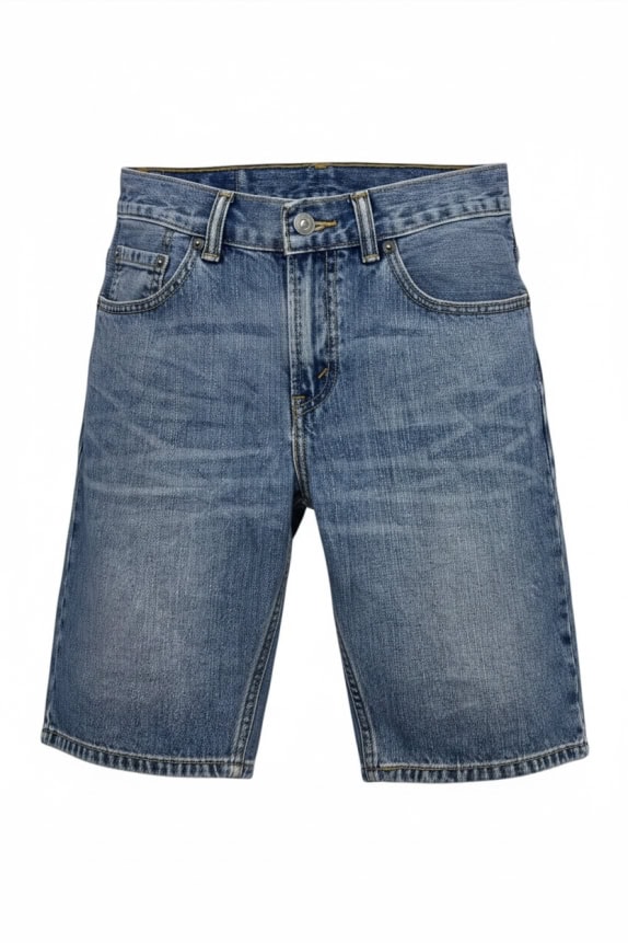 LEVI\'S 505 pantaloncini in denim blu unisex XS