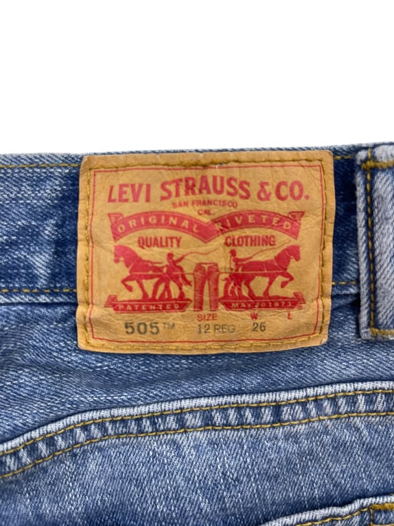 LEVI'S 505 DENIM SHORTS BLUE UNISEX XS