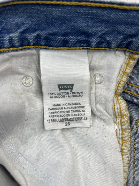 LEVI'S 505 DENIM SHORTS BLUE UNISEX XS