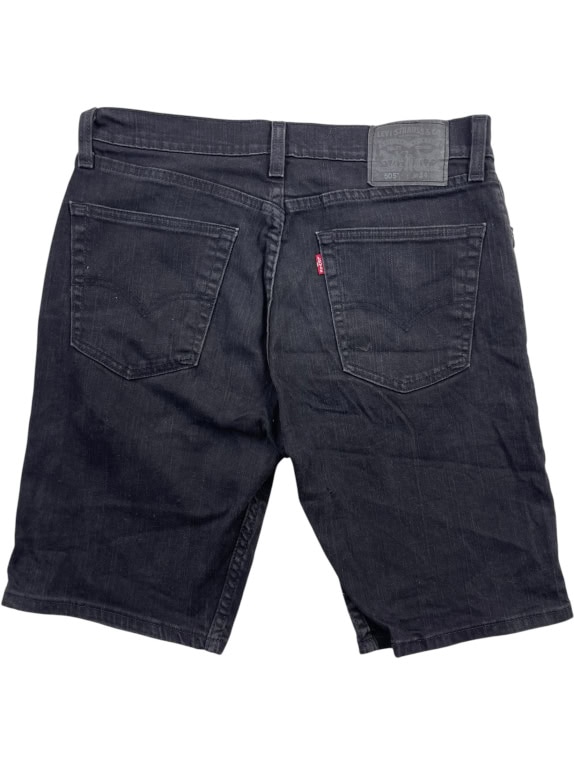 LEVI'S 505 DENIM SHORTS LOGO BLACK UNISEX L