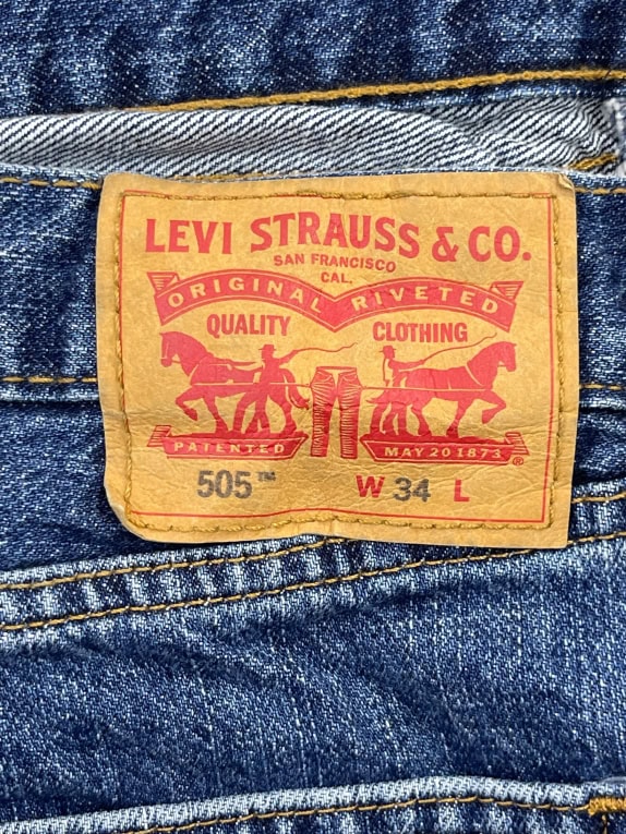 LEVI\'S 505 bermuda jeans blu unisex L