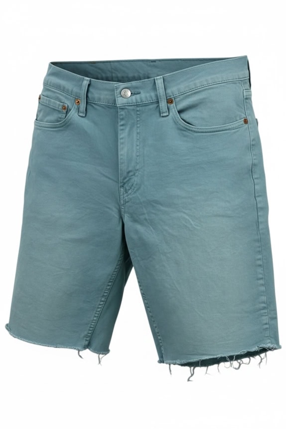 LEVI'S 511 DENIM SHORTS CUT-OFF TEAL GREEN UNISEX M