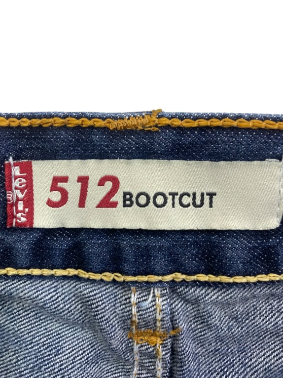LEVI'S 512 DENIM SHORTS VINTAGE CUT-OFF DARK BLUE UNISEX M