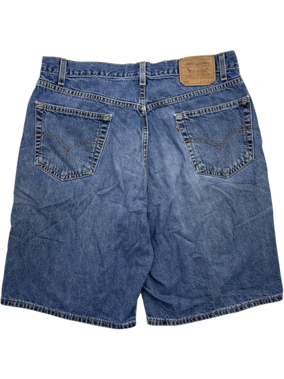 LEVI'S 550 DENIM SHORTS 90s RELAXED FIT ΜΠΛΕ UNISEX L