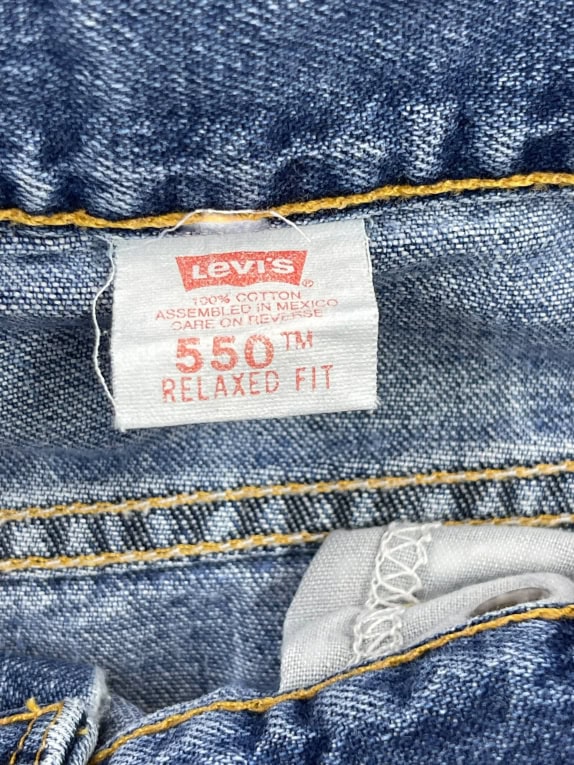 LEVI'S 550 DENIM SHORTS 90s RELAXED FIT ΜΠΛΕ UNISEX L