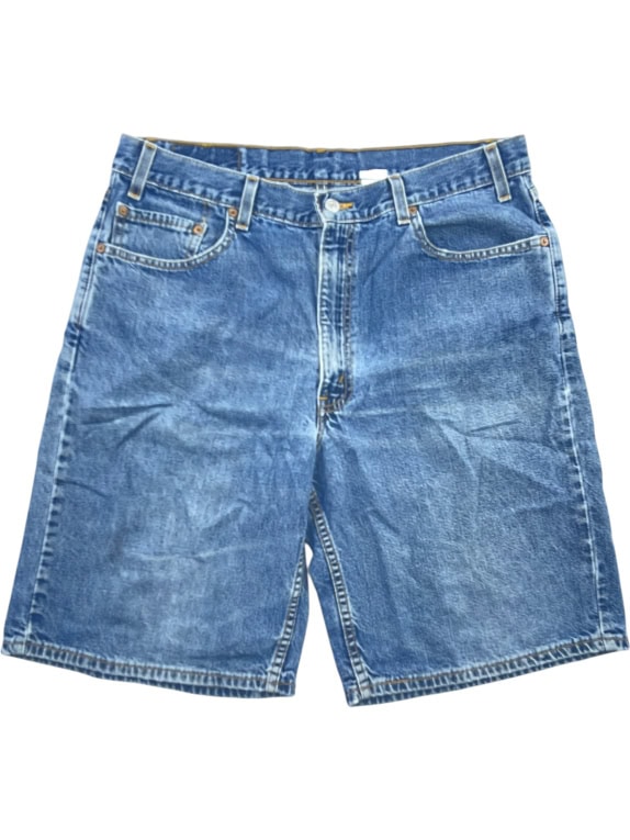 LEVI'S 550 DENIM SHORTS 90s RELAXED FIT ΜΠΛΕ UNISEX L