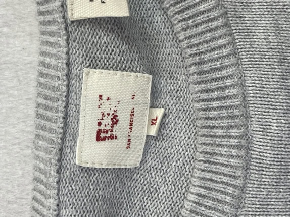 LEVIS CREWNECK CLASSIC ΓΚΡΙ ΑΝΤΡΙΚΟ PRE OWNED XL