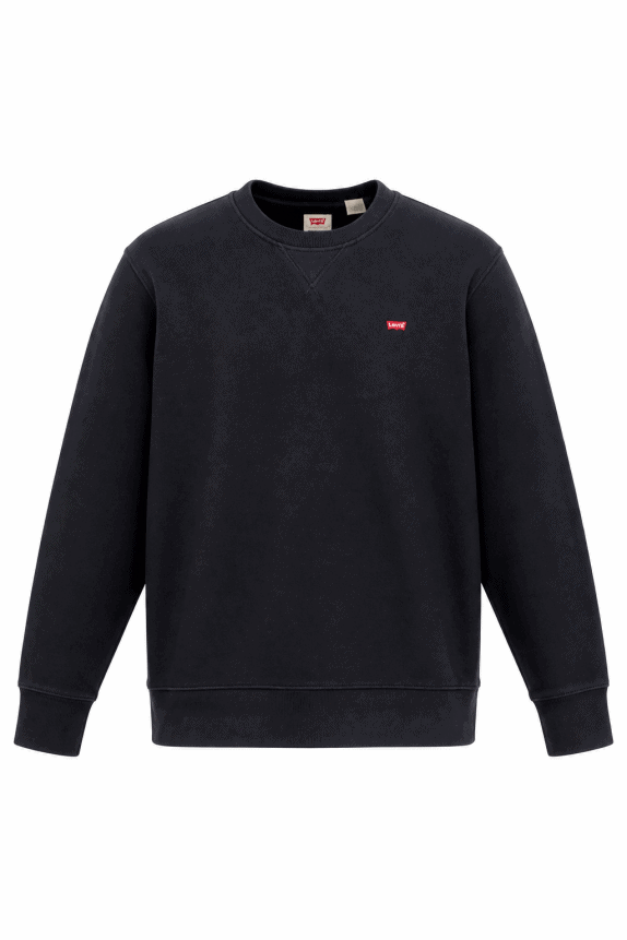 LEVIS CREWNECK MINIMAL NERO UOMO PRE OWNED L