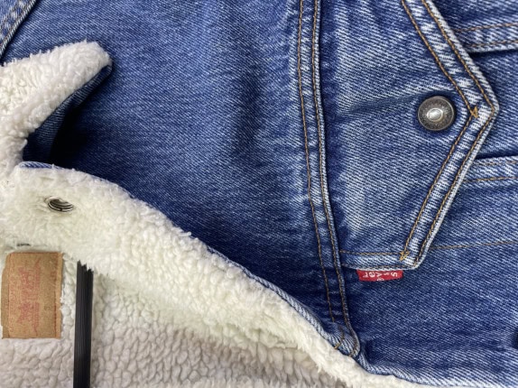 1988 LEVIS DENIM JACKET SHERPA BLUE ΑΝΤΡΙΚΟ PRE OWNED L