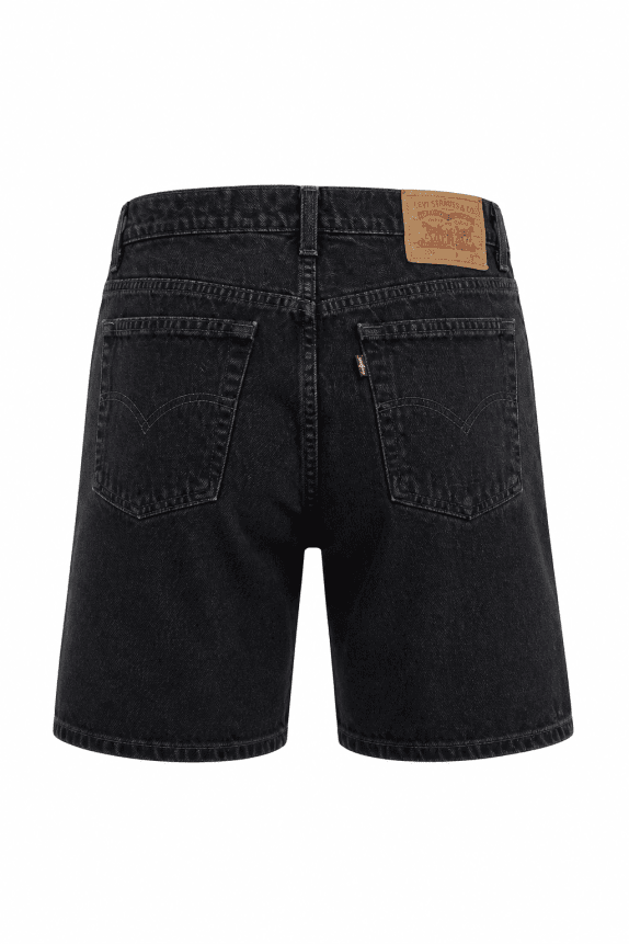 LEVIS DENIM SHORTS CLASSIC WASHED BLACK WOMAN PRE OWNED M