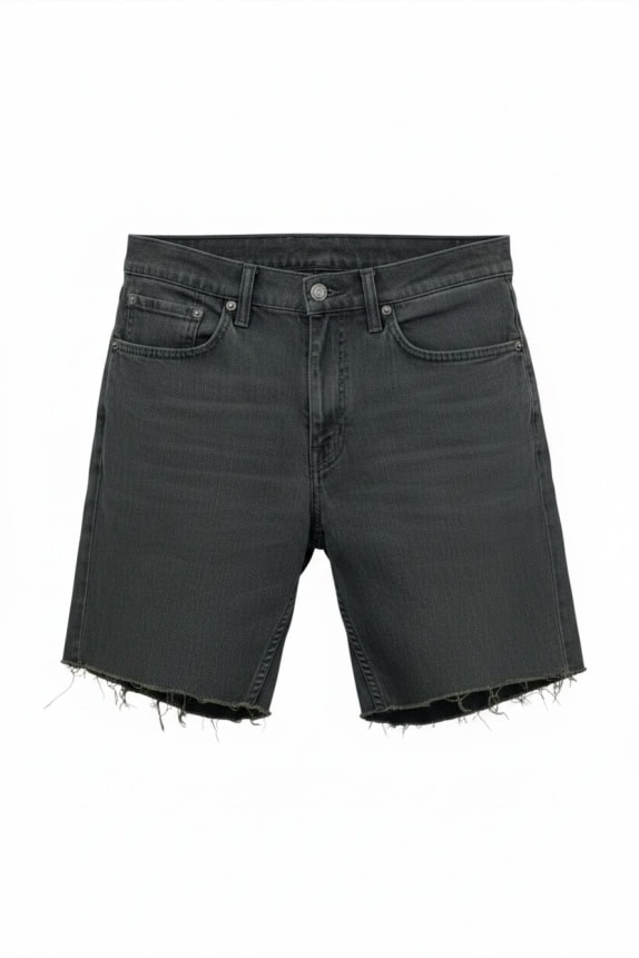 LEVI\'S bermuda in denim cut-off grigio unisex M