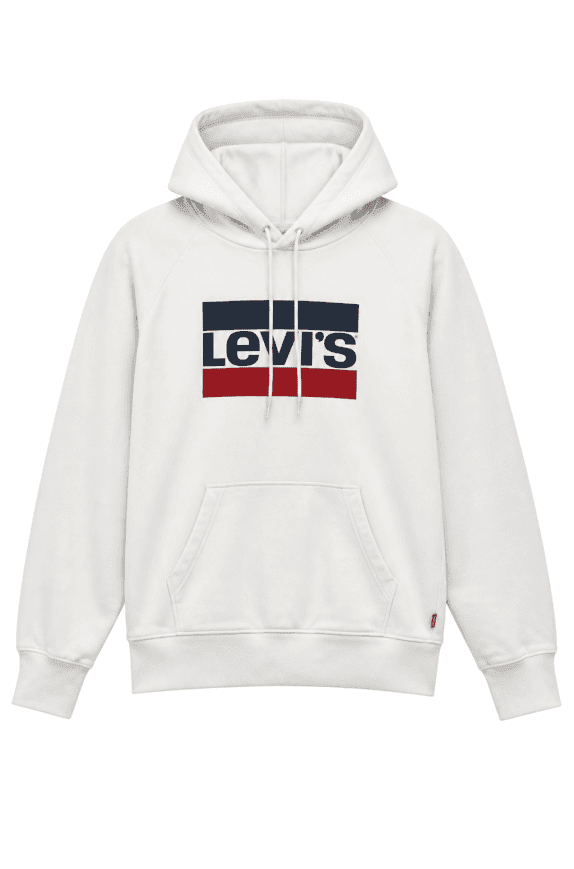 LEVIS FELPA CON CAPPUCCIO GRAPHIC OFF WHITE UOMO PRE OWNED M