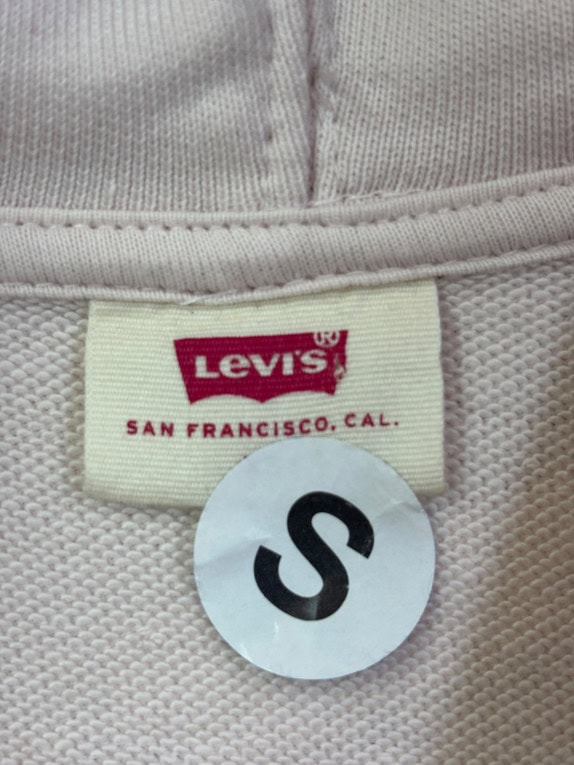 LEVIS HOODIE MINIMAL LIGHT PINK UNISEX PRE OWNED S