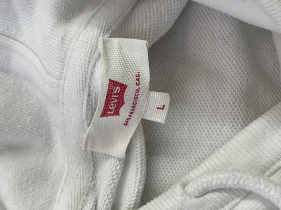 LEVIS HOODIE STREETWEAR OFF WHITE ΑΝΤΡΙΚΟ PRE OWNED L
