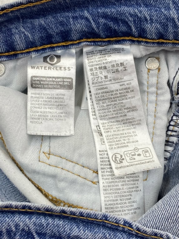 LEVIS JEANS CLASSIC WASHED BLUE MENS PRE OWNED L