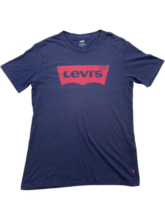 LEVIS GRAPHIC TEE CLASSIC NAVY MEN PRE OWNED S