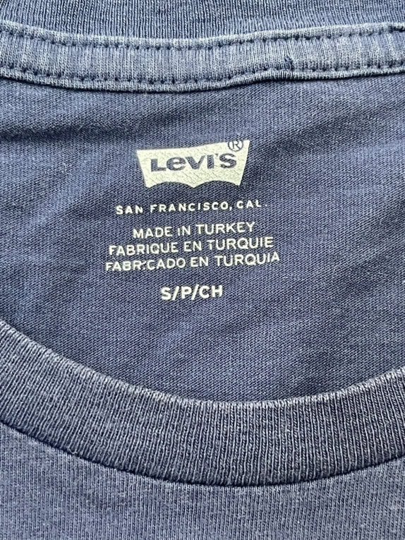 LEVIS GRAPHIC TEE CLASSIC NAVY MEN PRE OWNED S