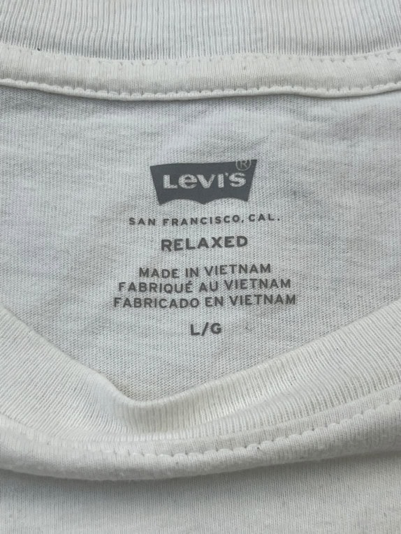 LEVIS T SHIRT MINIMAL OFF WHITE MENS PRE OWNED L