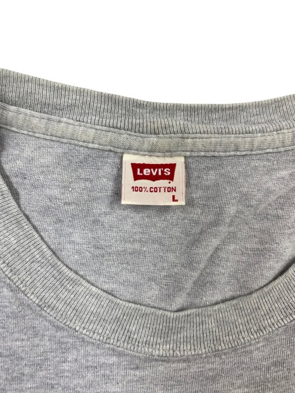 LEVI'S ΜΠΛΟΥΖΑ ΜΑΚΡΥΜΑΝΙΚΗ CASUAL ΜΙΚΡΟ ΛΟΓΟΤΥΠΟ ΓΚΡΙ ΑΝΔΡΙΚΗ
