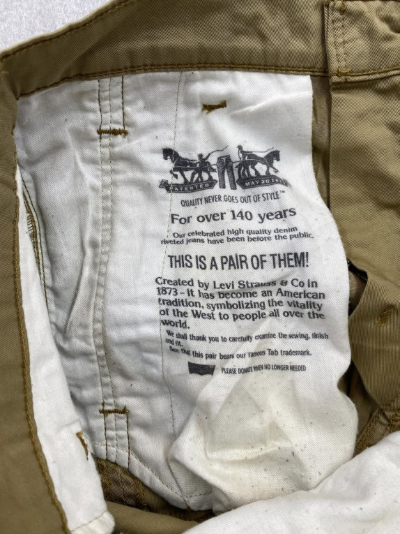 LEVIS CARGO PANTS UTILITY KHAKI MENS PRE OWNED L