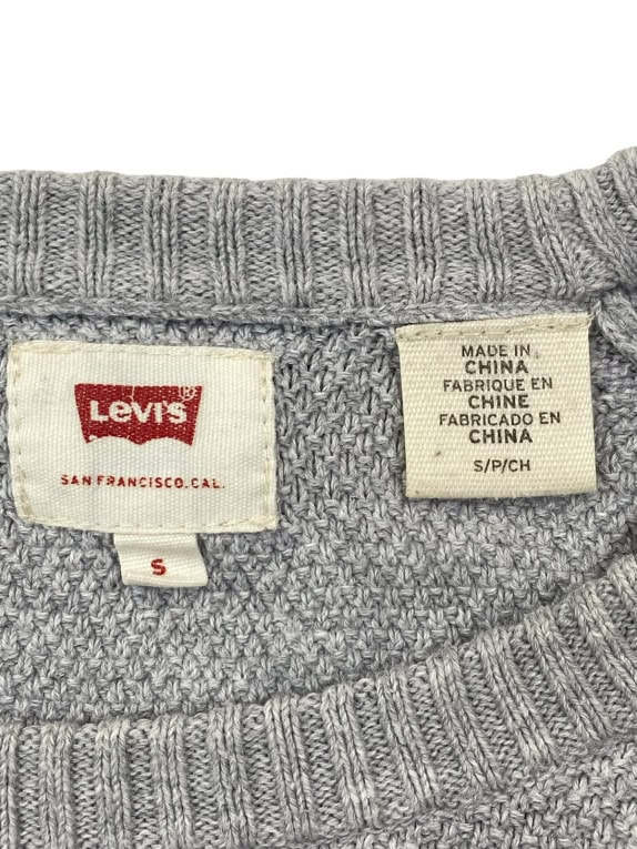 LEVIS ΠΛΕΚΤΟ ΠΟΥΛΟΒΕΡ MINIMAL ΓΚΡΙ ΑΝΤΡΙΚΟ PRE OWNED S