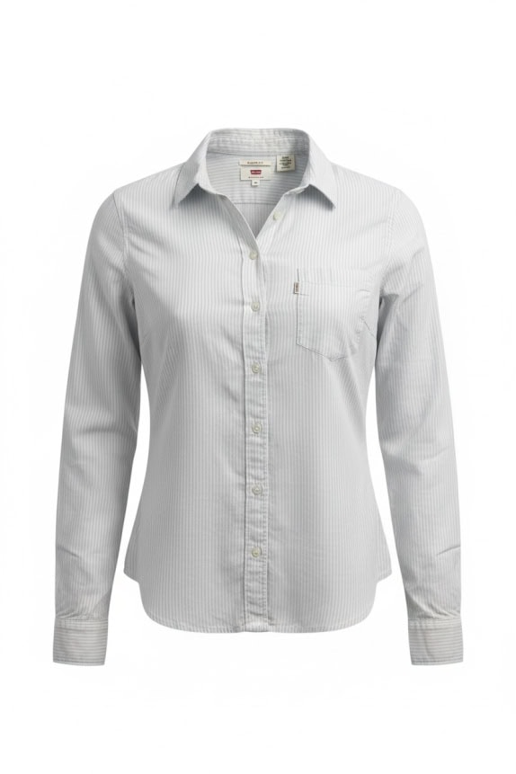 LEVI\'S CAMICIA CLASSIC FIT A RIGHE AZZURRA DA DONNA XS
