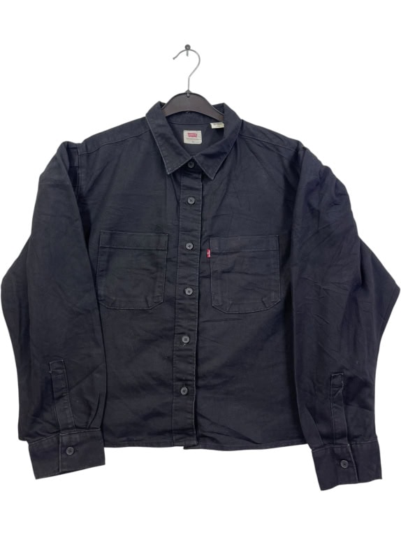 LEVI\'S CAMICIA DENIM CASUAL NERA UNISEX Small usata