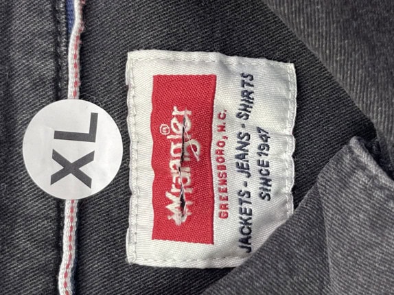 WRANGLER ΠΟΥΚΑΜΙΣΟ DENIM ΜΑΥΡΟ ΑΝΤΡΙΚΟ PRE OWNED XL