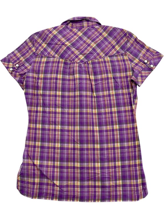 LEVI'S Short Sleeve Plaid Shirt Casual Purple Men's S