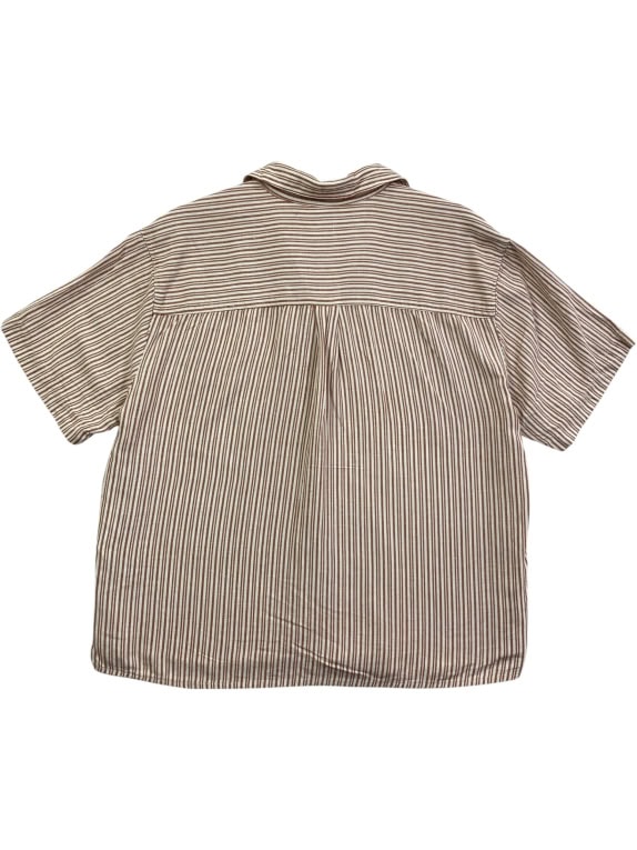 LEVI'S ΠΟΥΚΑΜΙΣΟ ΚΟΝΤΟΜΑΝΙΚΟ VINTAGE ΡΙΓΕ ΜΕ RED TAB ΚΑΦΕ/ΛΕΥΚΟ ΓΥΝΑΙΚΕΙΟ M