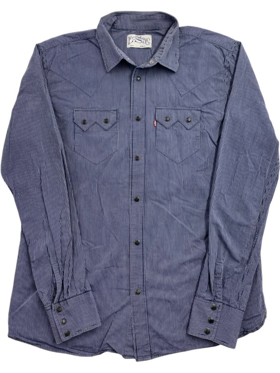 LEVI'S ΠΟΥΚΑΜΙΣΟ WESTERN VINTAGE STYLE ΜΕ LOGO TAB ΜΠΛΕ ΡΙΓΕ ΓΥΝΑΙΚΕΙΟ L
