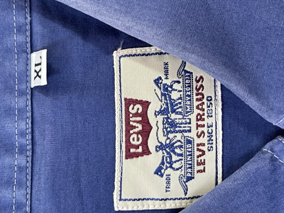 LEVIS ΠΟΥΚΑΜΙΣΟ WORKWEAR ΜΠΛΕ ΑΝΤΡΙΚΟ PRE OWNED XL