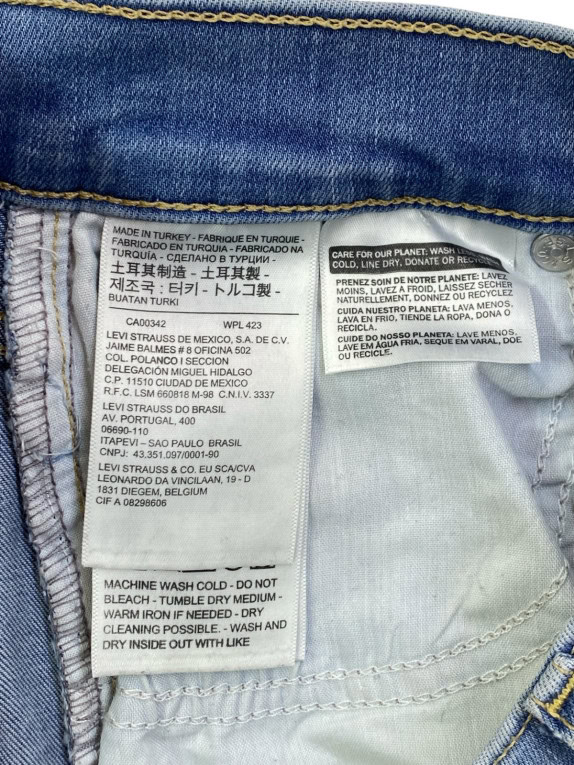 LEVIS PREMIUM ΤΖΙΝ ΠΑΝΤΕΛΟΝΙ MINIMAL WASHED BLUE ΓΥΝΑΙΚΕΙΟ PRE OWNED XS