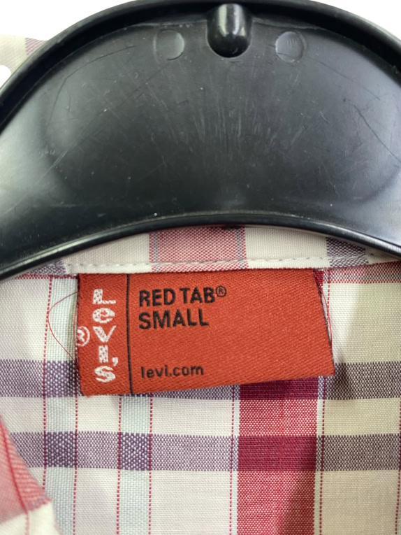 LEVI'S RED TAB ΠΟΥΚΑΜΙΣΟ ΚΑΡΟ VINTAGE WESTERN STYLE ΚΟΚΚΙΝΟ/ΛΕΥΚΟ ΑΝΔΡΙΚΟ S