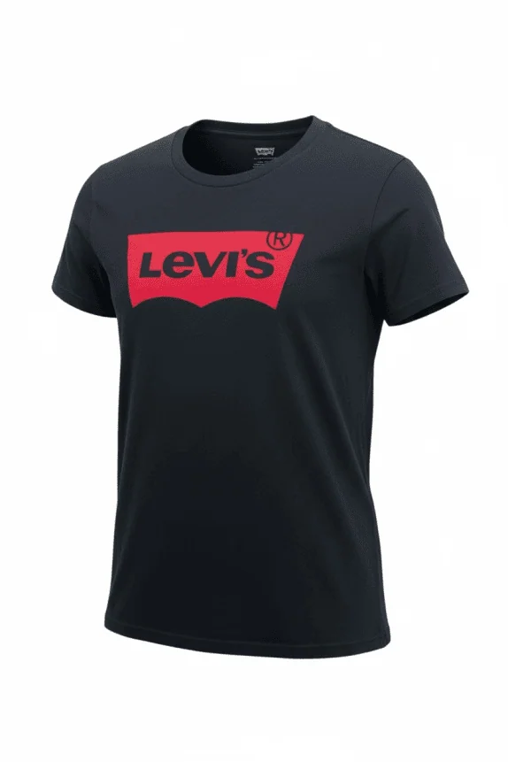 LEVI\'S T-SHIRT CASUAL CON LOGO NERA DA UOMO M