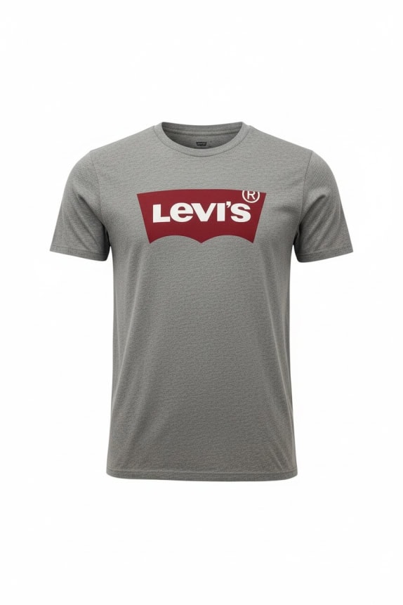 LEVI'S Casual Batwing Logo T-Shirt Grey Men's Size Medium