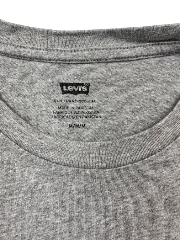 LEVI'S Casual Batwing Logo T-Shirt Grey Men's Size Medium