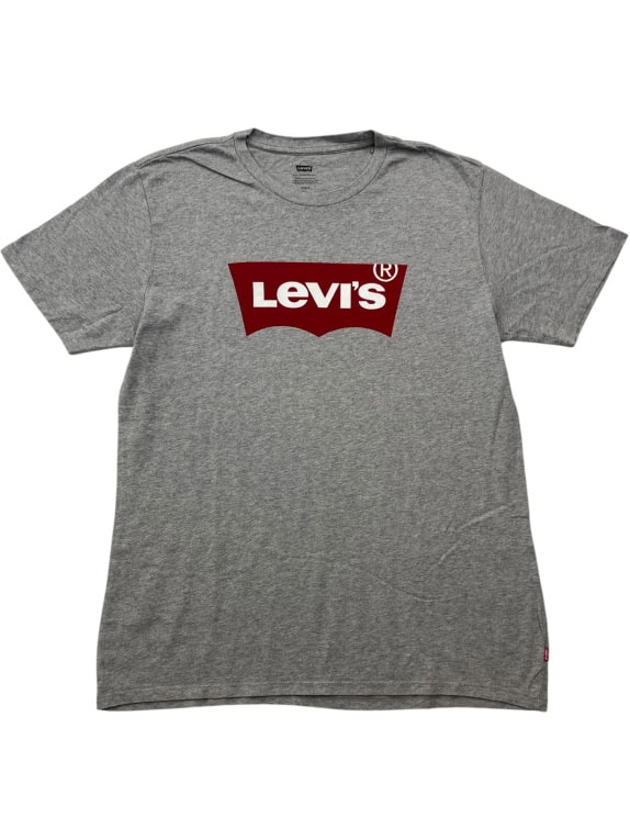 LEVI'S Casual Batwing Logo T-Shirt Grey Men's Size Medium