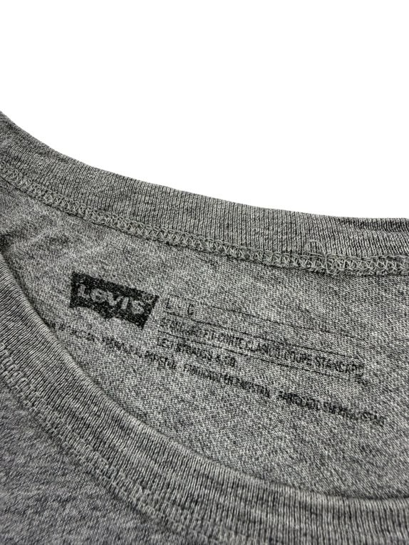 LEVI\'S T-SHIRT CON TASCHINO CASUAL RED TAB GRIGIO DA UOMO LARGE