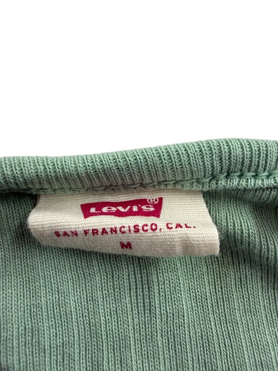 LEVI'S T-Shirt Ribbed Cardigan Style Sage Green Γυναικείο Medium